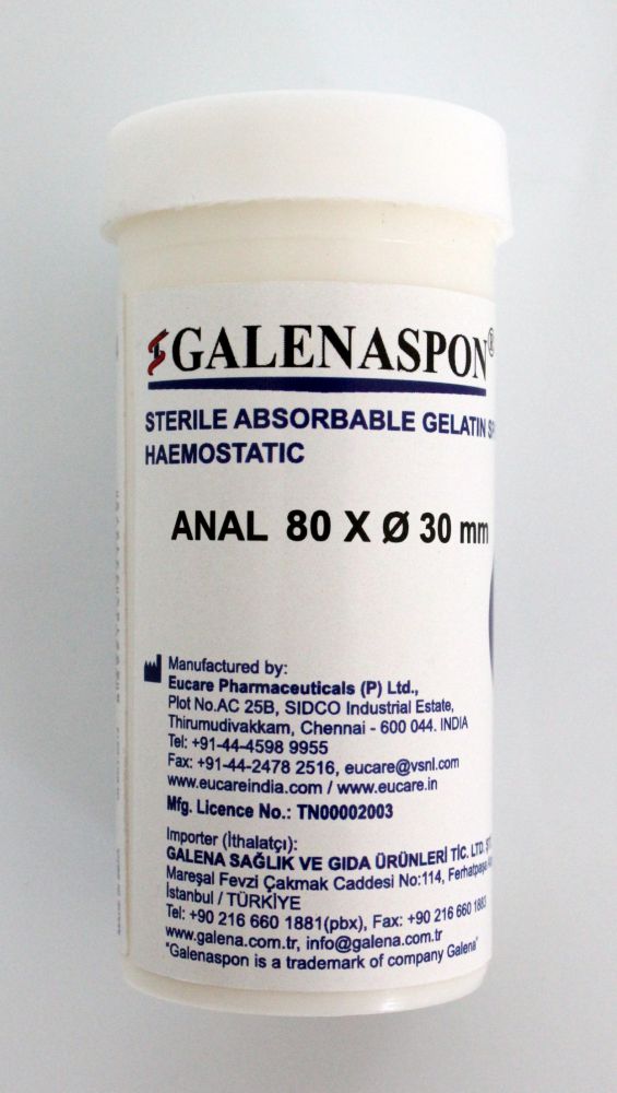 GalenaSpon Hemostatik Sponç, Anal