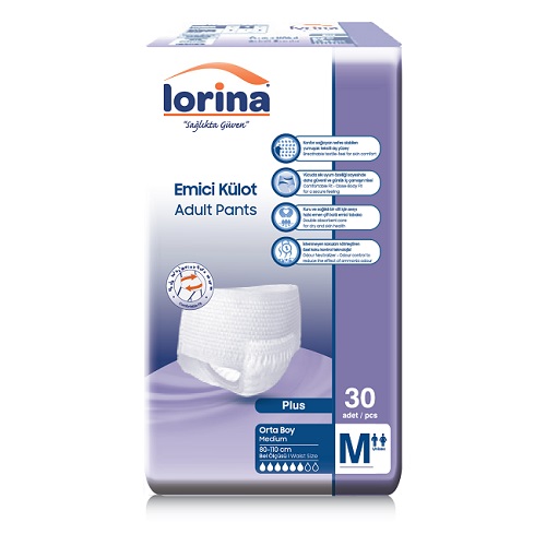 LORİNA Emici Külot 6 Damla (M - L - XL Bedenler)