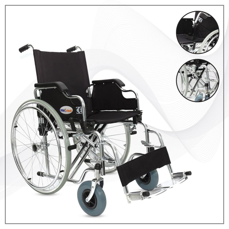 ABCTEKS AL 08-04 AKD Özellikli Kromajlı Tekerlekli Sandalye